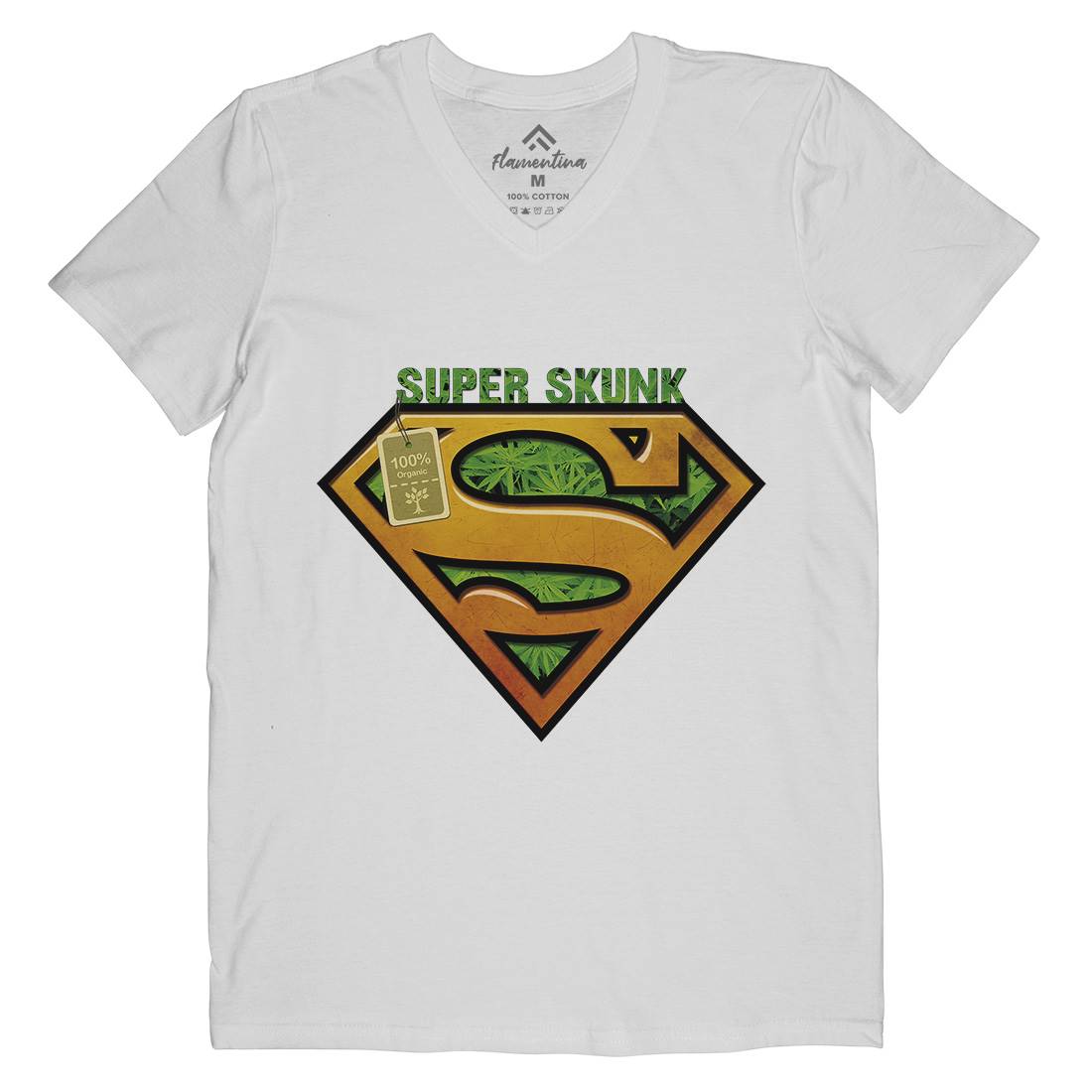 Super Organic Hero Mens V-Neck T-Shirt Drugs A916