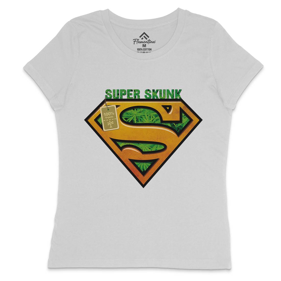 Super Organic Hero Womens Crew Neck T-Shirt Drugs A916