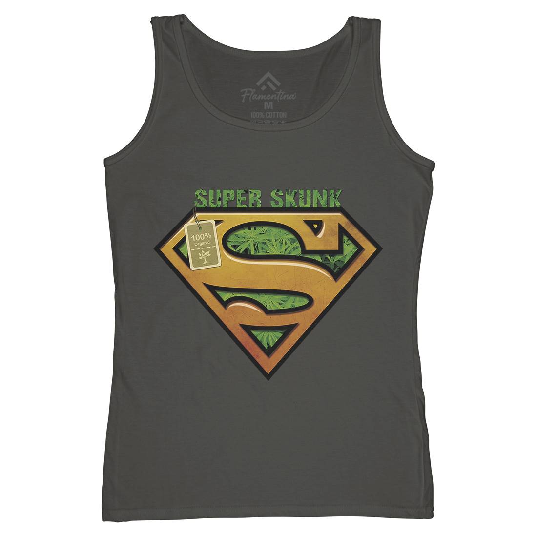 Super Organic Hero Womens Organic Tank Top Vest Drugs A916