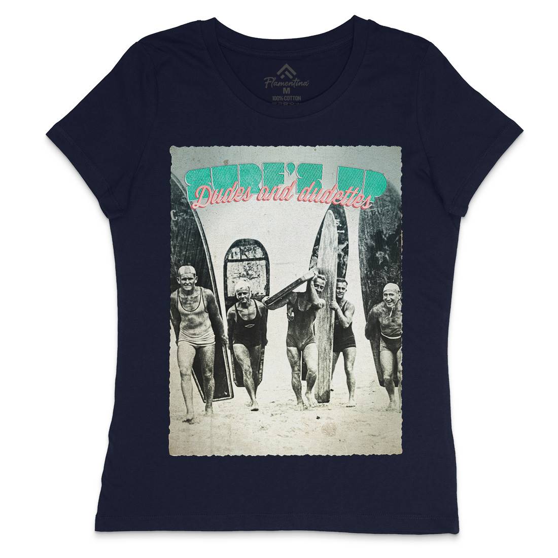 In The Usa Womens Crew Neck T-Shirt Surf A917
