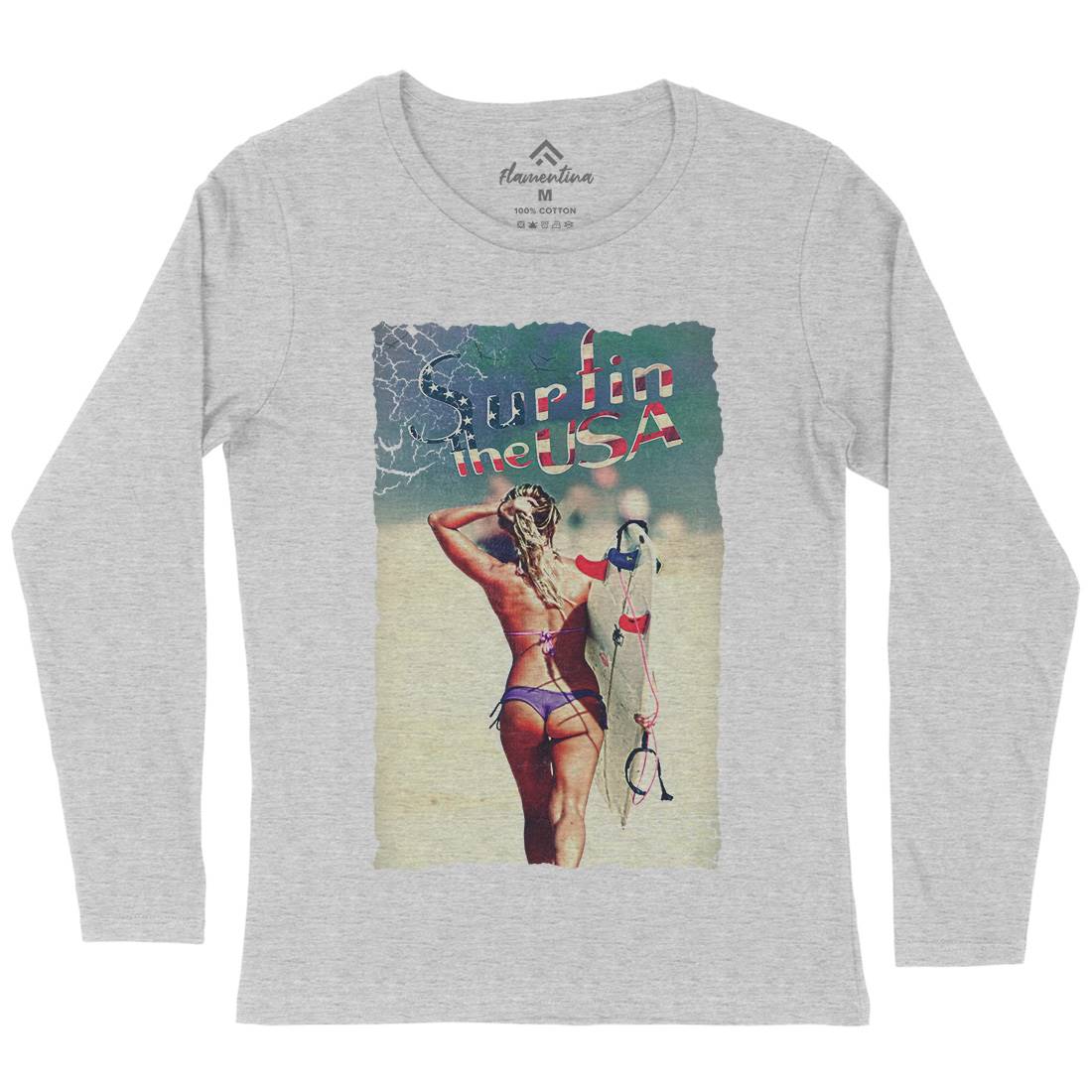 Surf&#39;s Up Dudes Womens Long Sleeve T-Shirt Surf A918