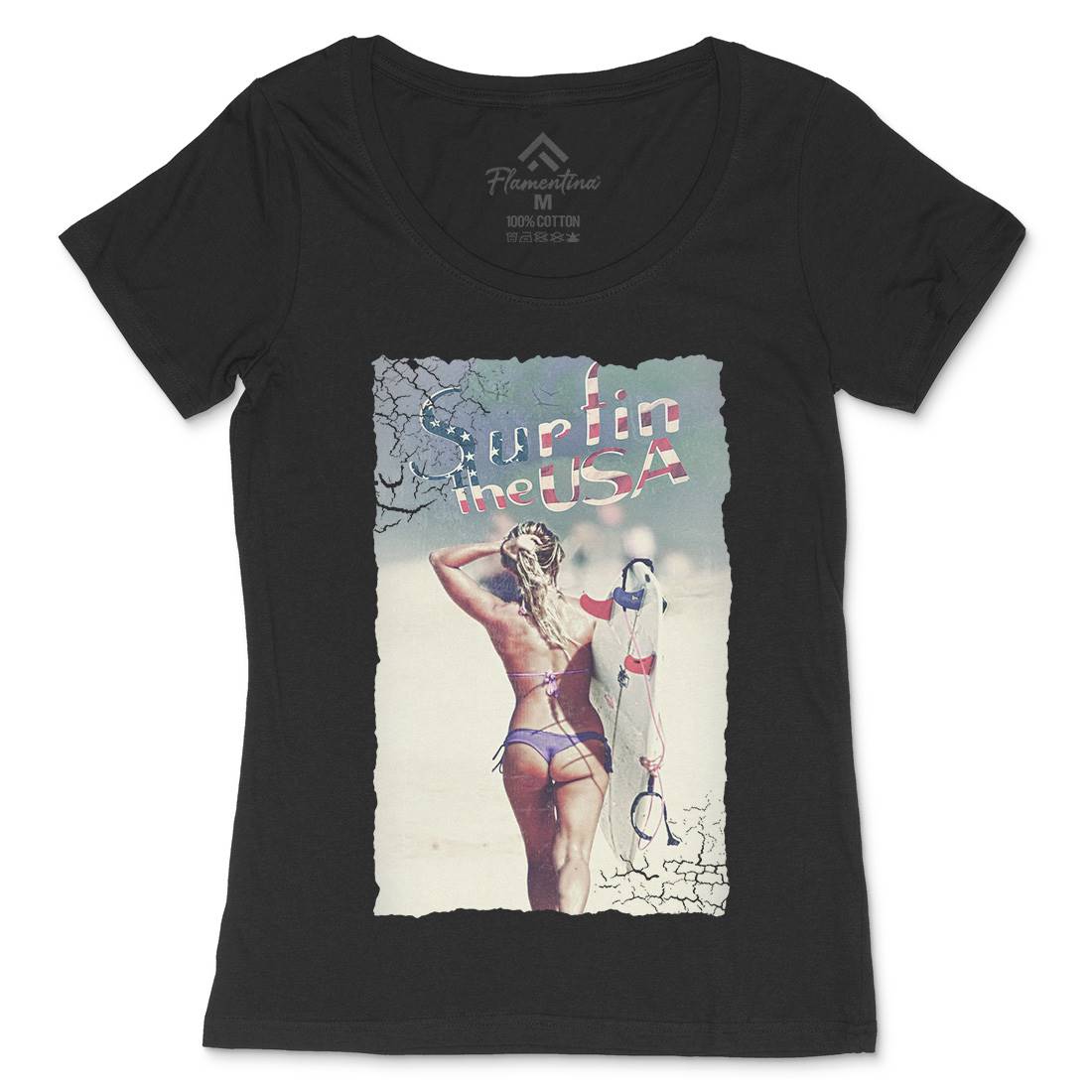 Surf&#39;s Up Dudes Womens Scoop Neck T-Shirt Surf A918