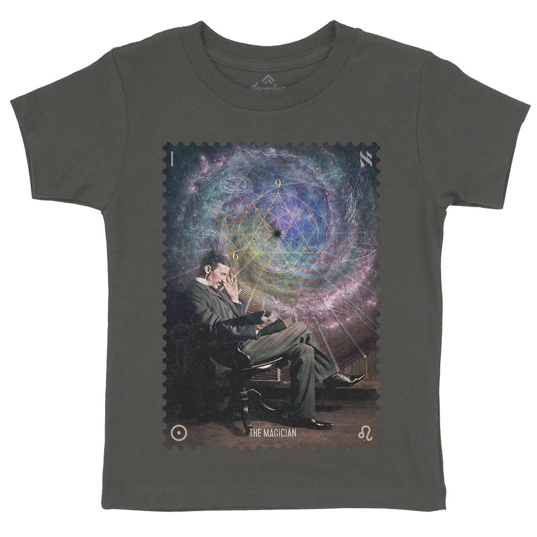 Tesla The Magician Kids Organic Crew Neck T-Shirt Science A920