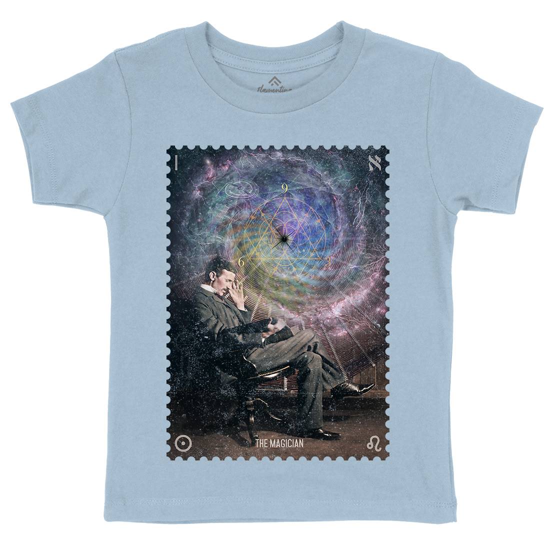 Tesla The Magician Kids Organic Crew Neck T-Shirt Science A920
