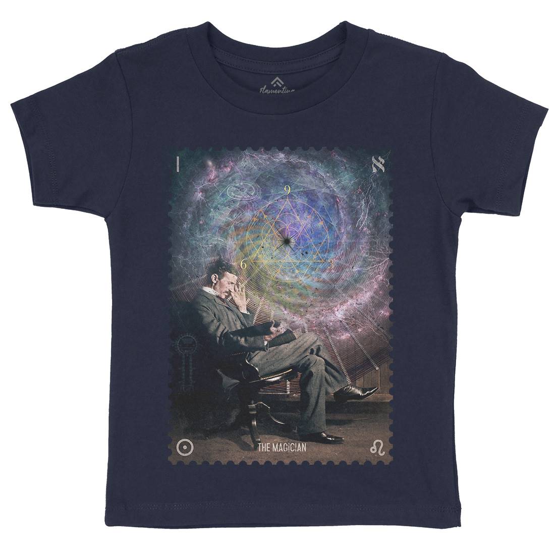 Tesla The Magician Kids Crew Neck T-Shirt Science A920