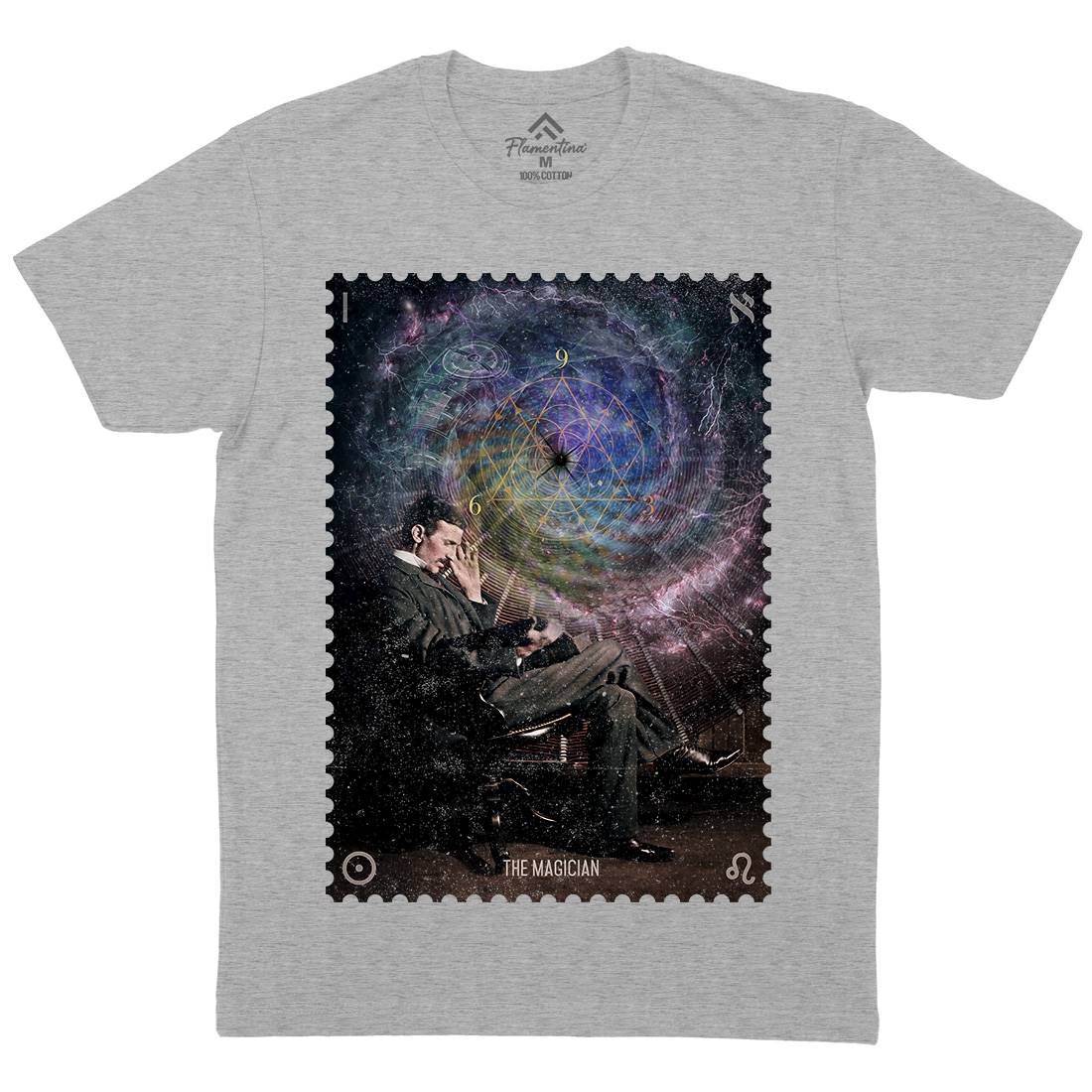 Tesla The Magician Mens Crew Neck T-Shirt Science A920