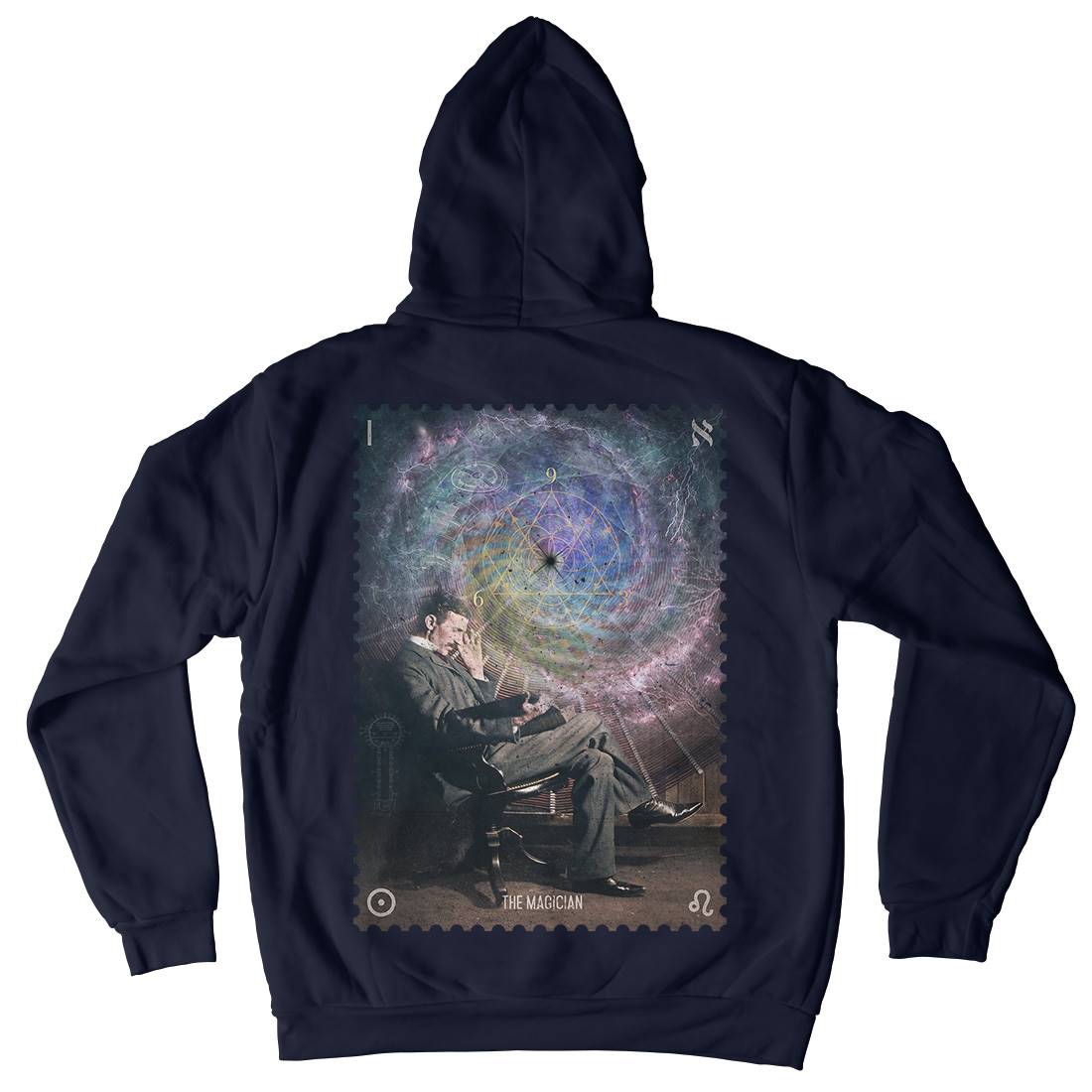 Tesla The Magician Mens Hoodie With Pocket Science A920