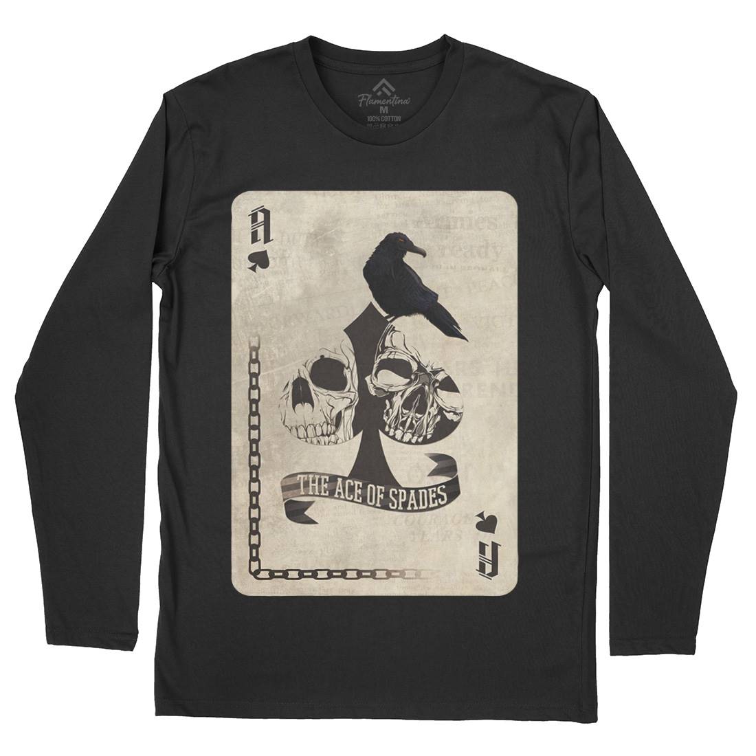 Ace Of Spades Mens Long Sleeve T-Shirt Horror A921