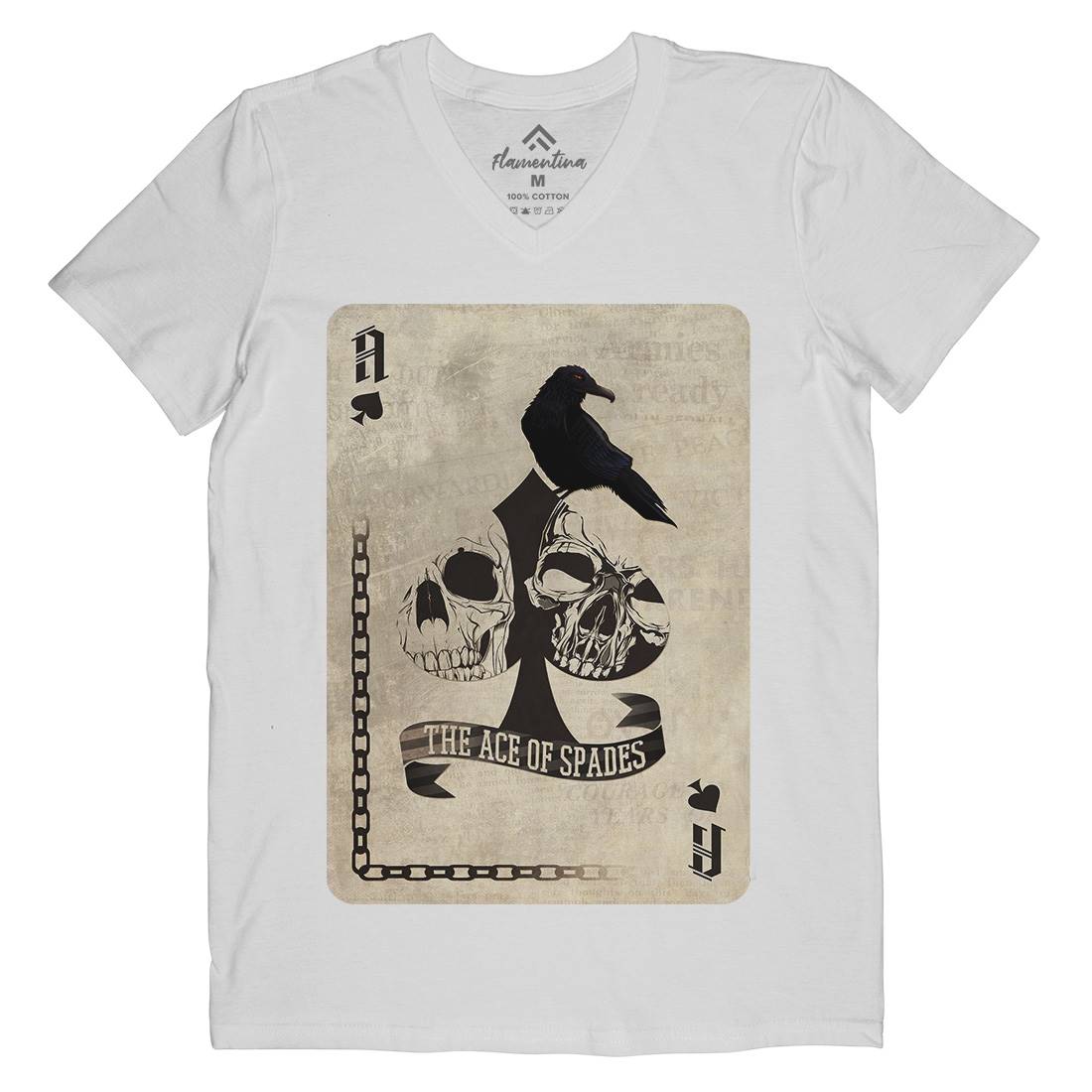 Ace Of Spades Mens V-Neck T-Shirt Horror A921