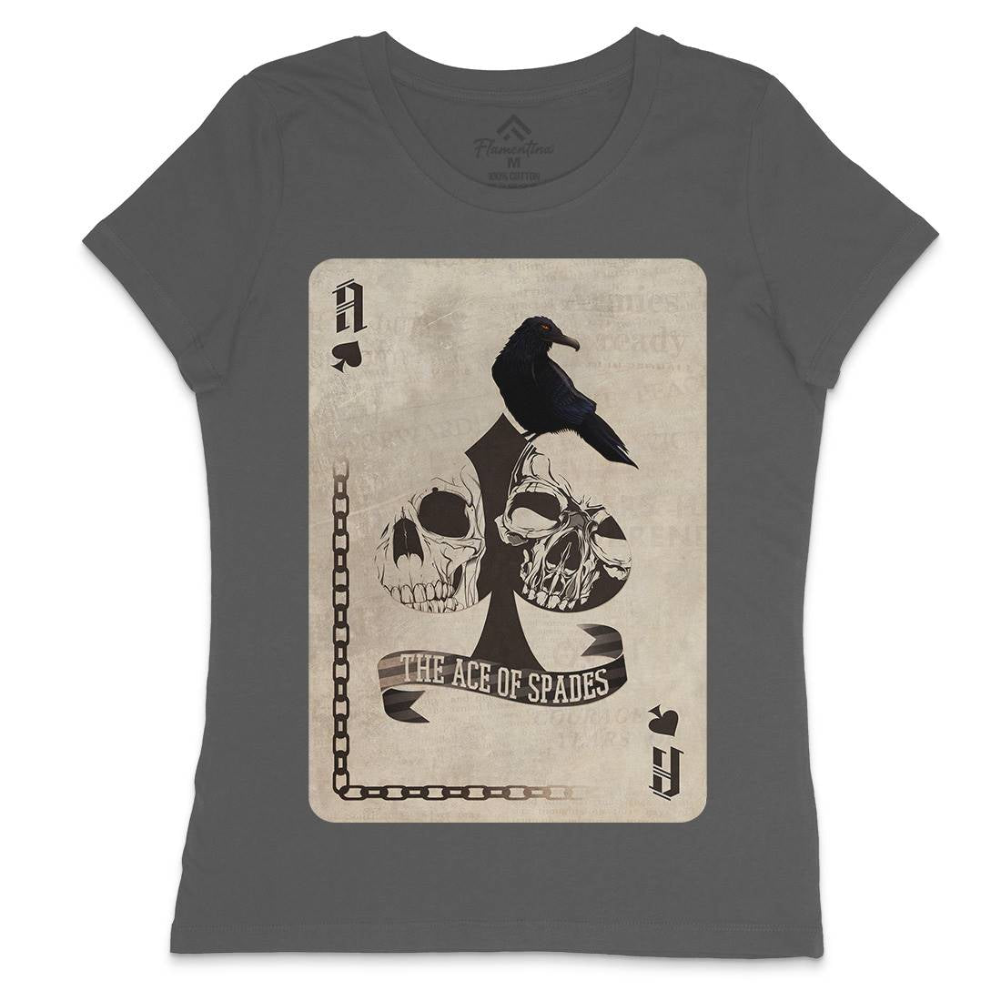 Ace Of Spades Womens Crew Neck T-Shirt Horror A921