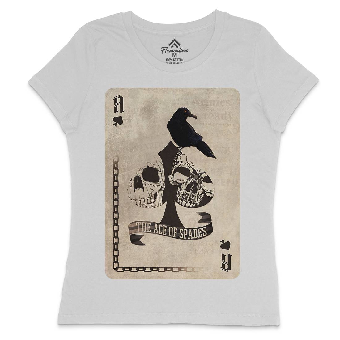 Ace Of Spades Womens Crew Neck T-Shirt Horror A921