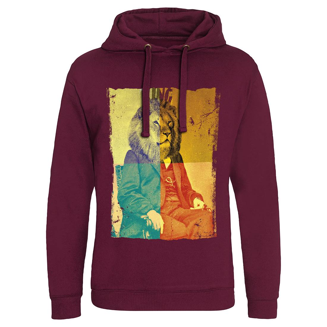 King Lion Rasta Mens Hoodie Without Pocket Drugs A923