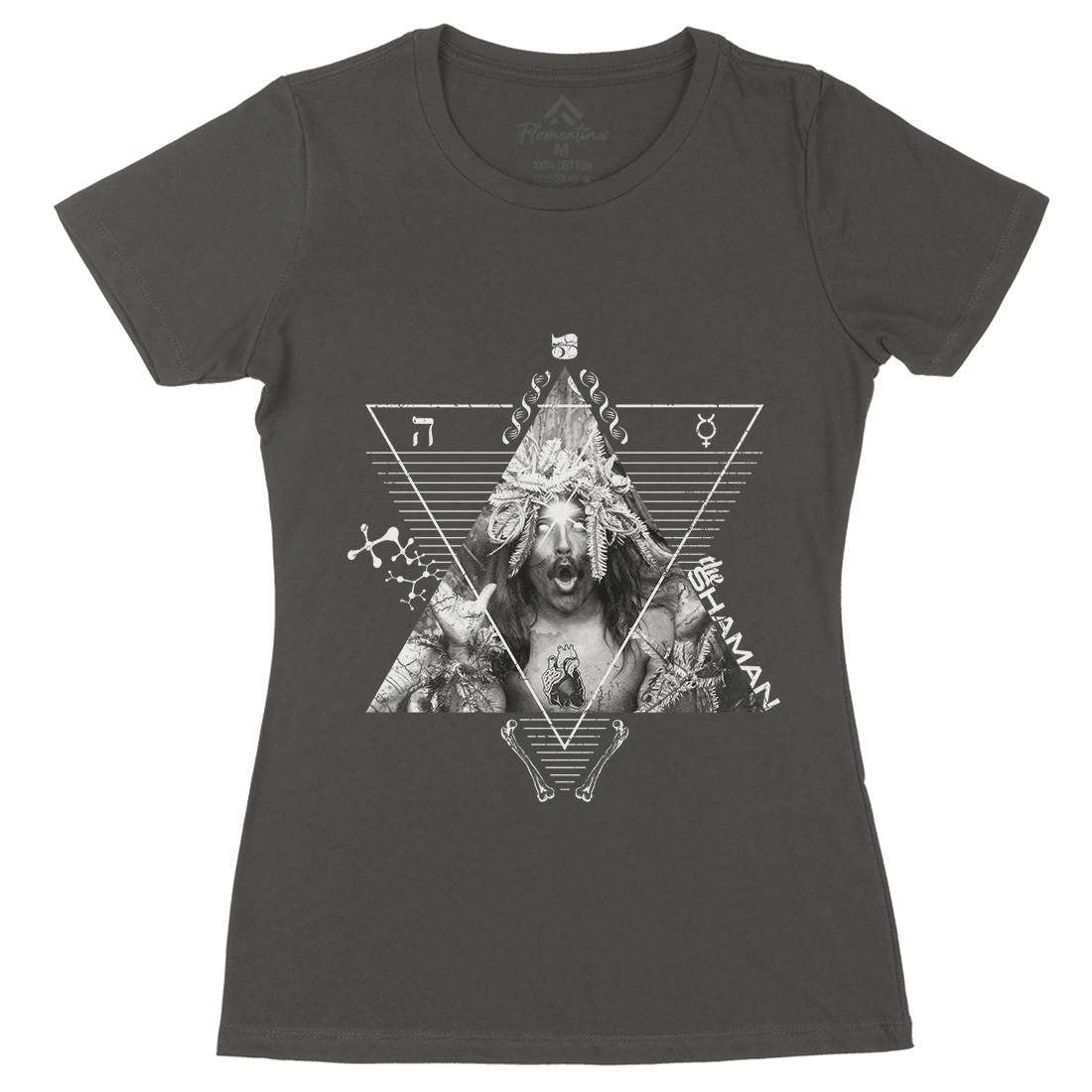 The Shaman Womens Organic Crew Neck T-Shirt Illuminati A927