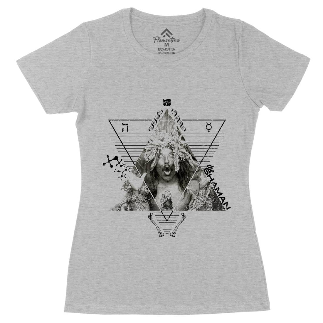 The Shaman Womens Organic Crew Neck T-Shirt Illuminati A927