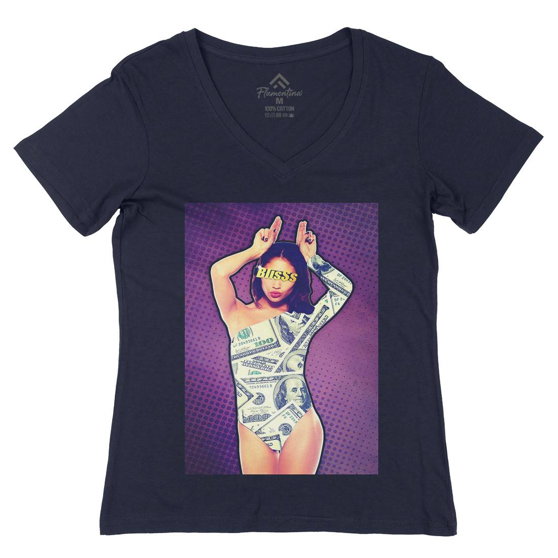 This Is Bliss Womens Organic V-Neck T-Shirt Art A928