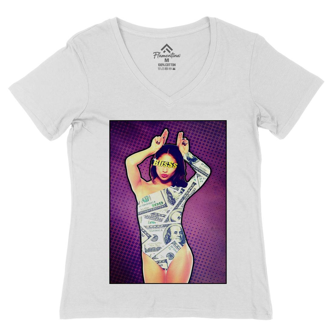 This Is Bliss Womens Organic V-Neck T-Shirt Art A928