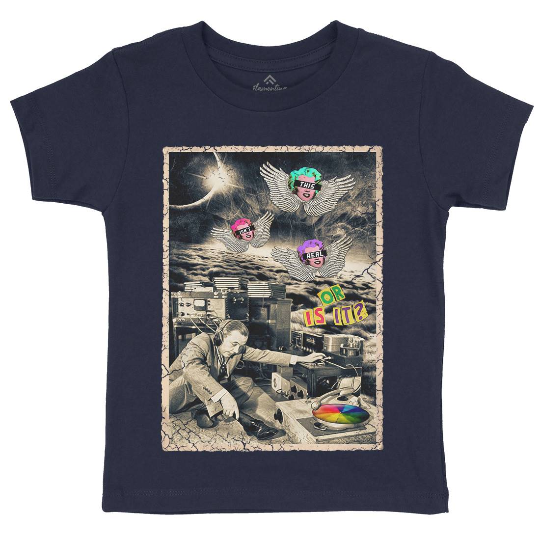 This Isn&#39;t Real Kids Organic Crew Neck T-Shirt Space A929