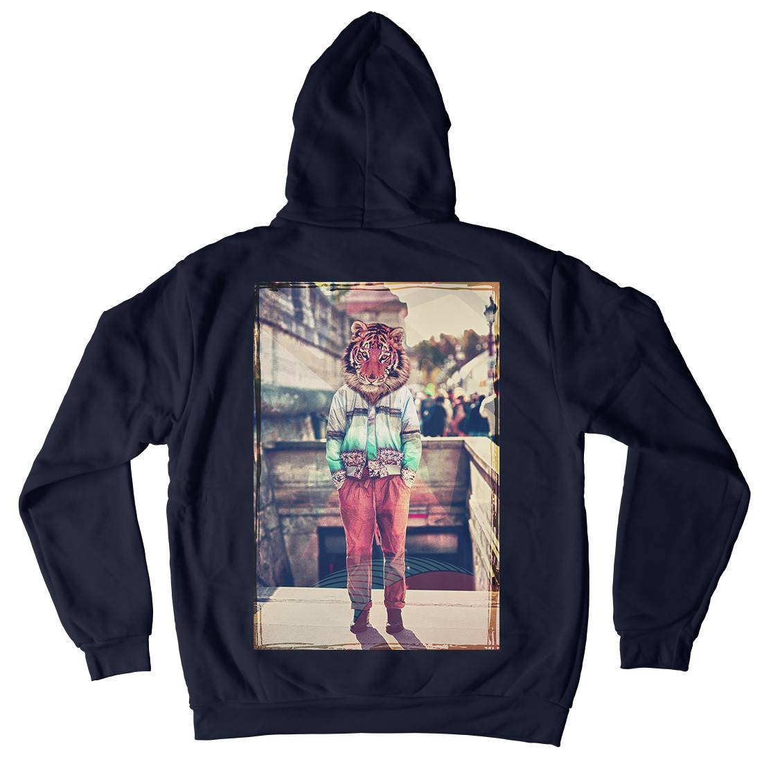 Tiger Head Mens Hoodie With Pocket Art A930