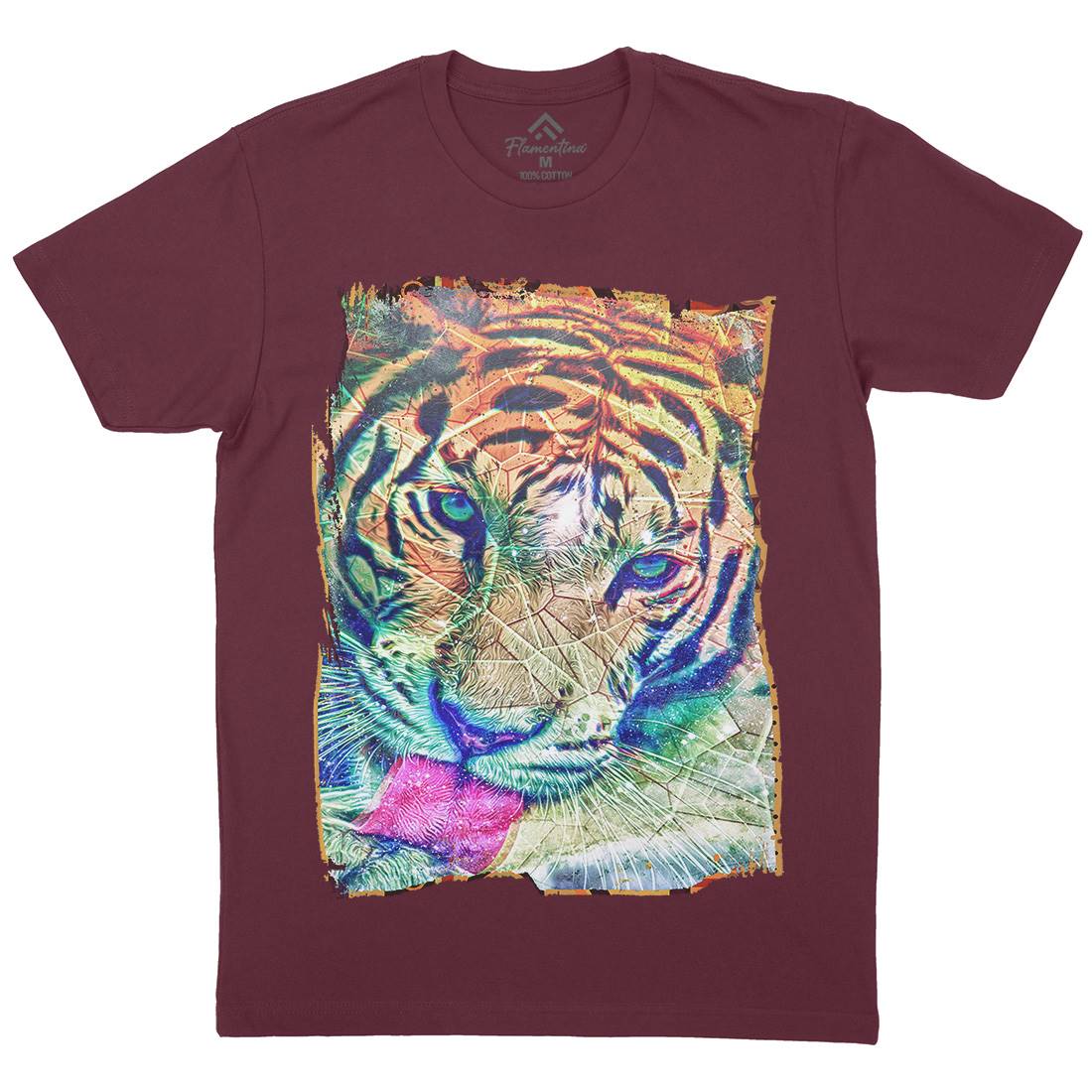 Tiger&#39;s Vibe Mens Organic Crew Neck T-Shirt Art A931