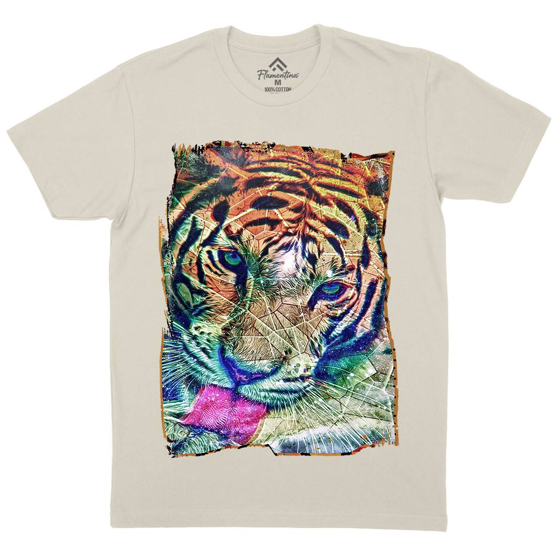 Tiger&#39;s Vibe Mens Organic Crew Neck T-Shirt Art A931