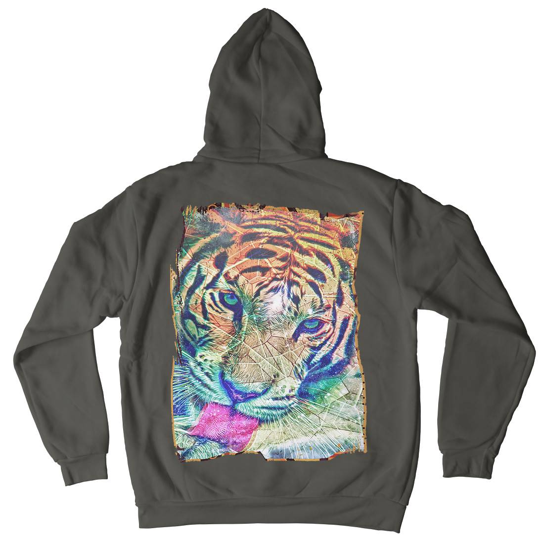 Tiger&#39;s Vibe Mens Hoodie With Pocket Art A931