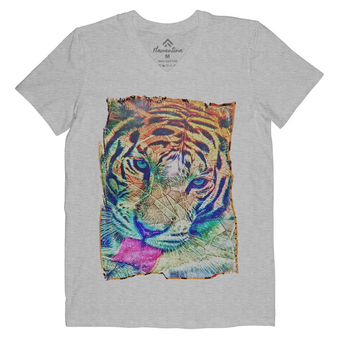 Tiger&#39;s Vibe Mens V-Neck T-Shirt Art A931