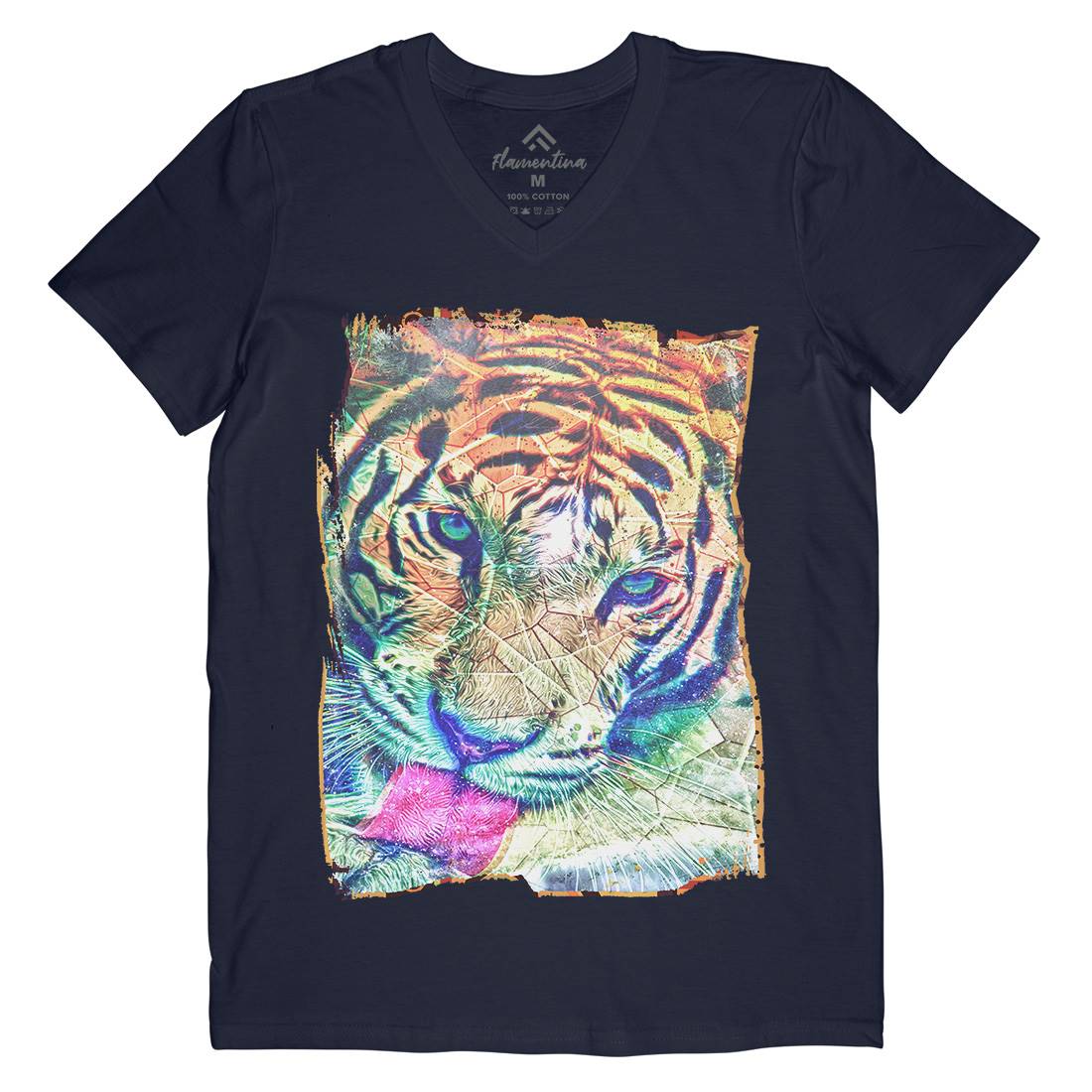 Tiger&#39;s Vibe Mens V-Neck T-Shirt Art A931