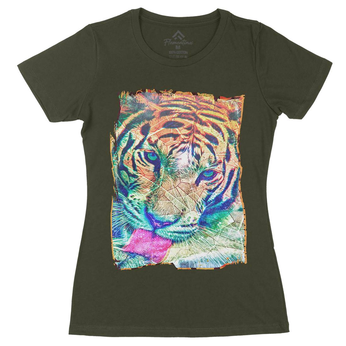Tiger&#39;s Vibe Womens Organic Crew Neck T-Shirt Art A931