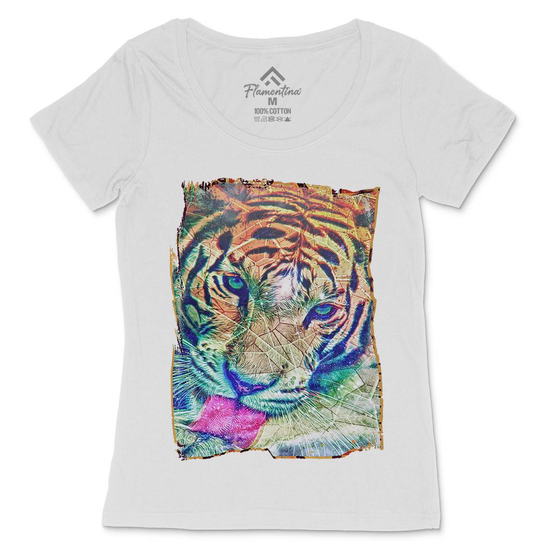 Tiger&#39;s Vibe Womens Scoop Neck T-Shirt Art A931