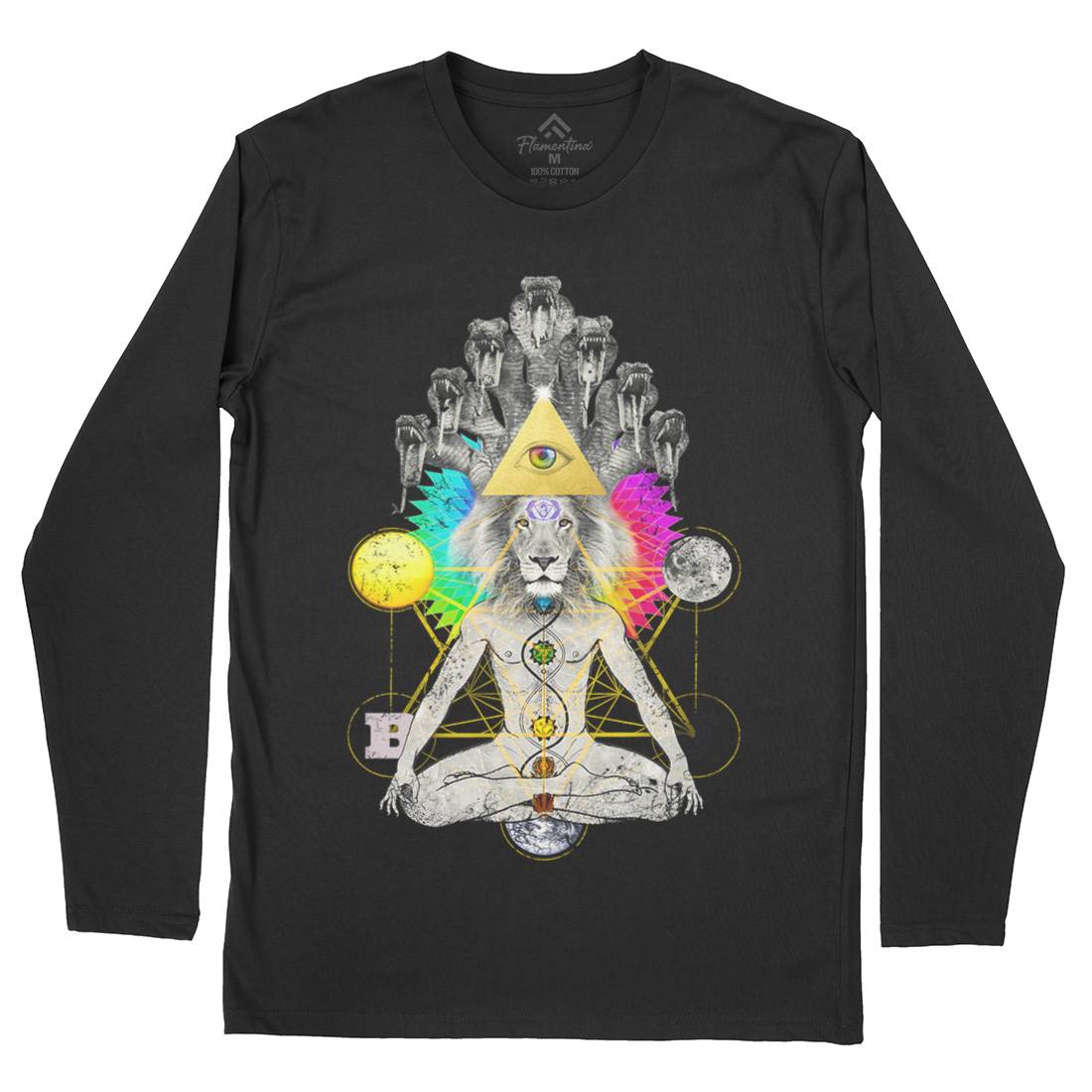 To Soma Heliakon Mens Long Sleeve T-Shirt Illuminati A932