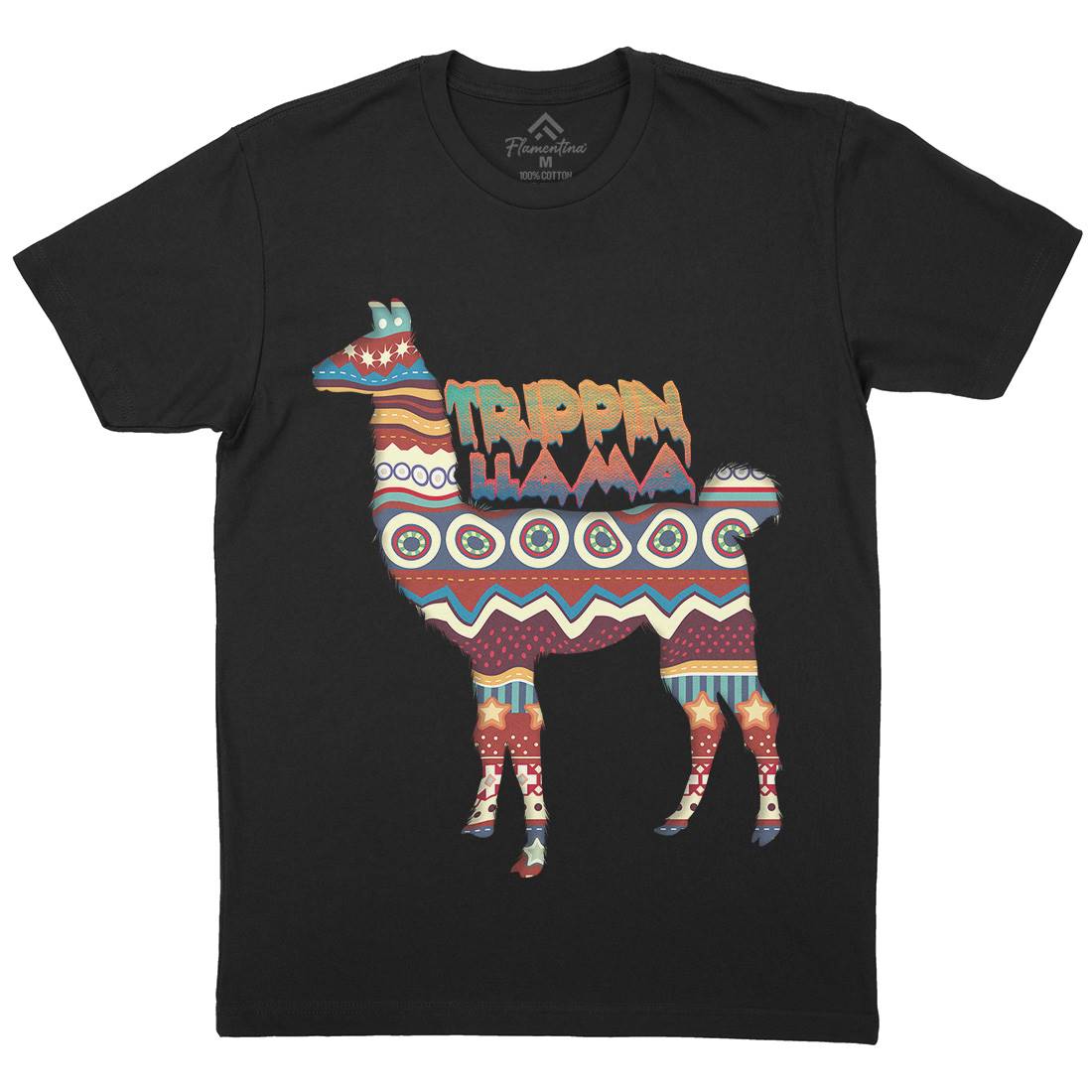 Trippin Llama Mens Crew Neck T-Shirt Art A935