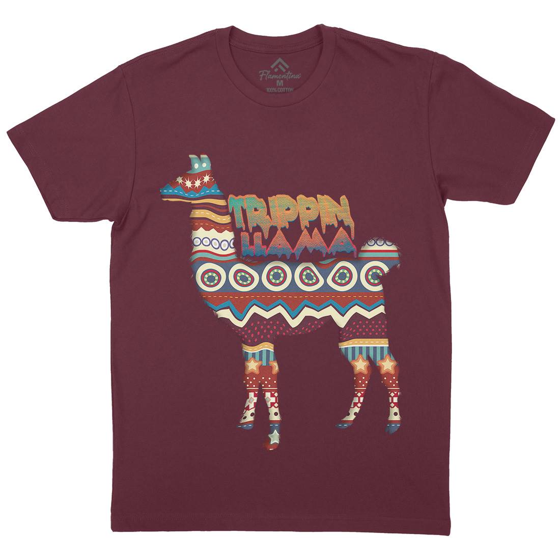 Trippin Llama Mens Crew Neck T-Shirt Art A935