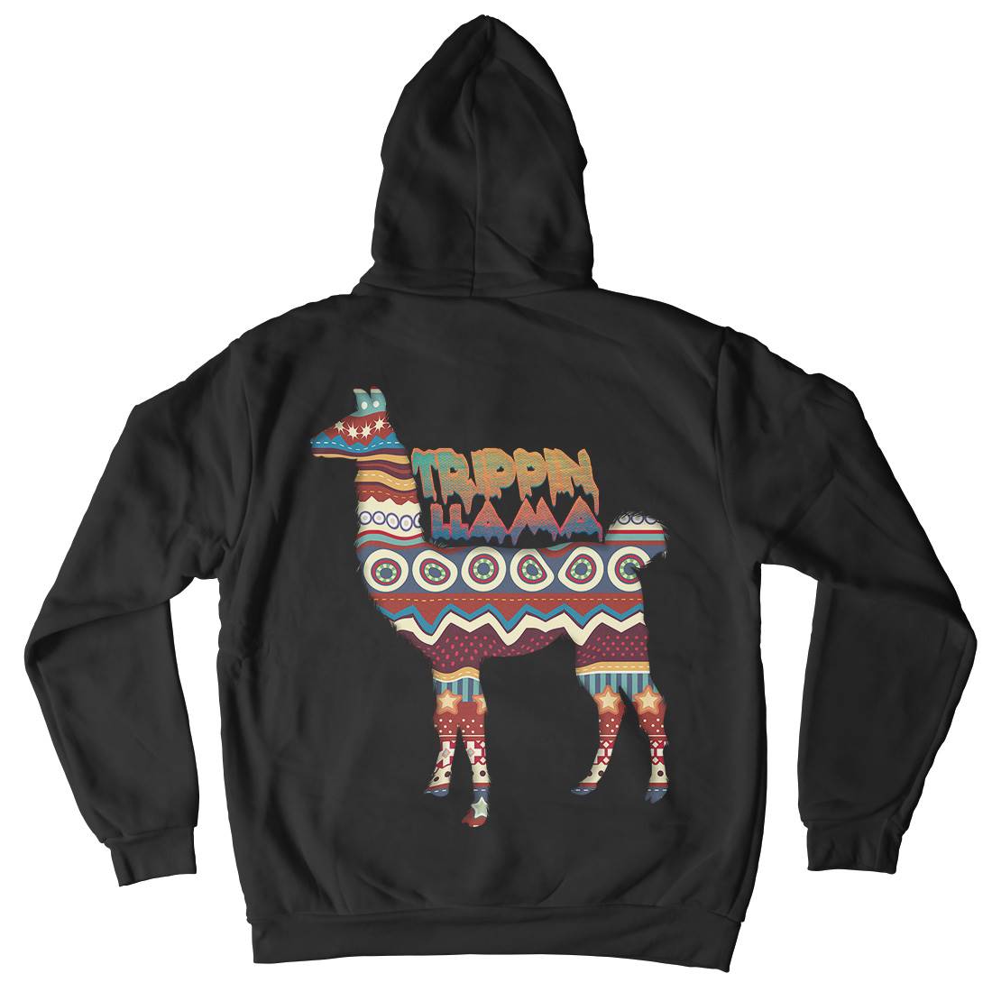 Trippin Llama Kids Crew Neck Hoodie Art A935