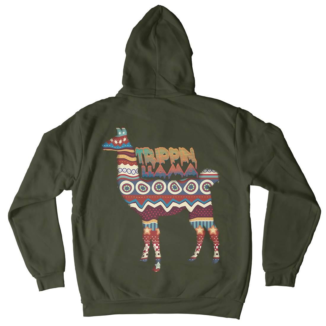 Trippin Llama Kids Crew Neck Hoodie Art A935