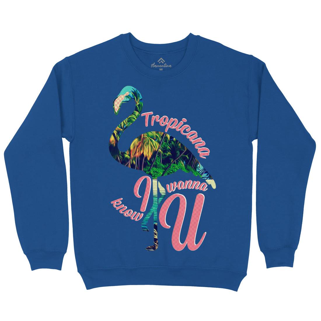 Tropicana Flamingo Mens Crew Neck Sweatshirt Art A936
