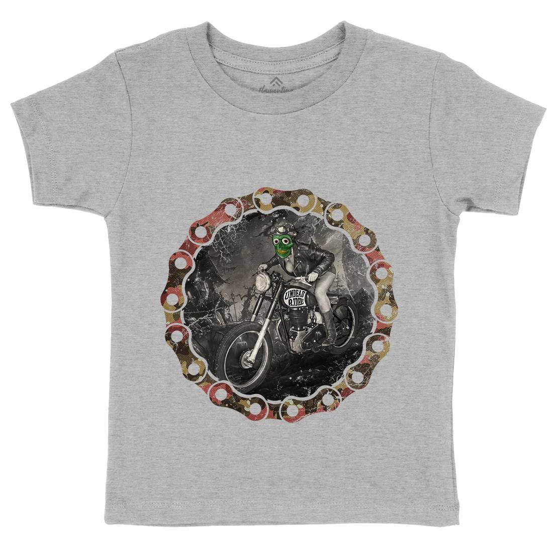 Undead Riders Kids Organic Crew Neck T-Shirt Motorcycles A937