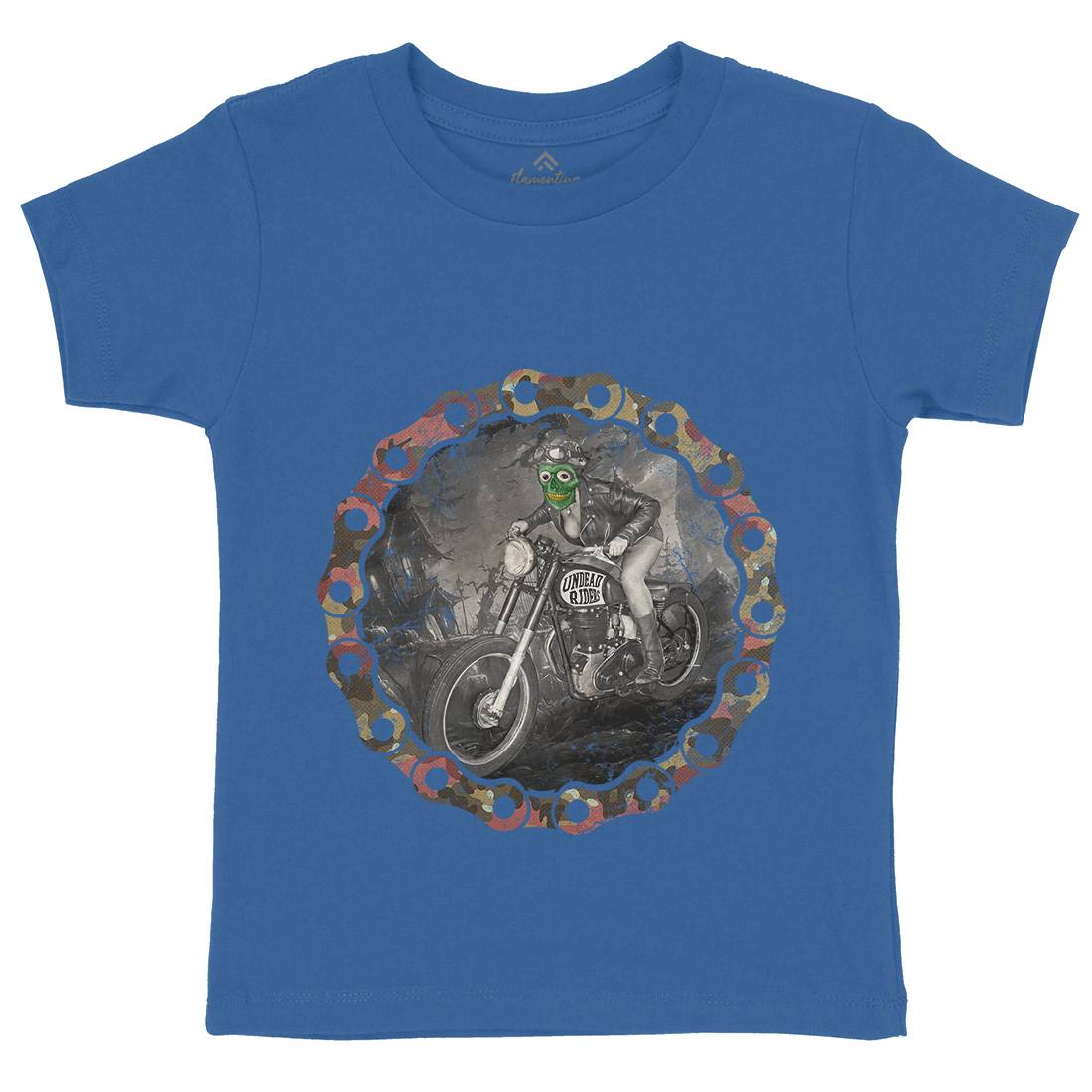 Undead Riders Kids Organic Crew Neck T-Shirt Motorcycles A937