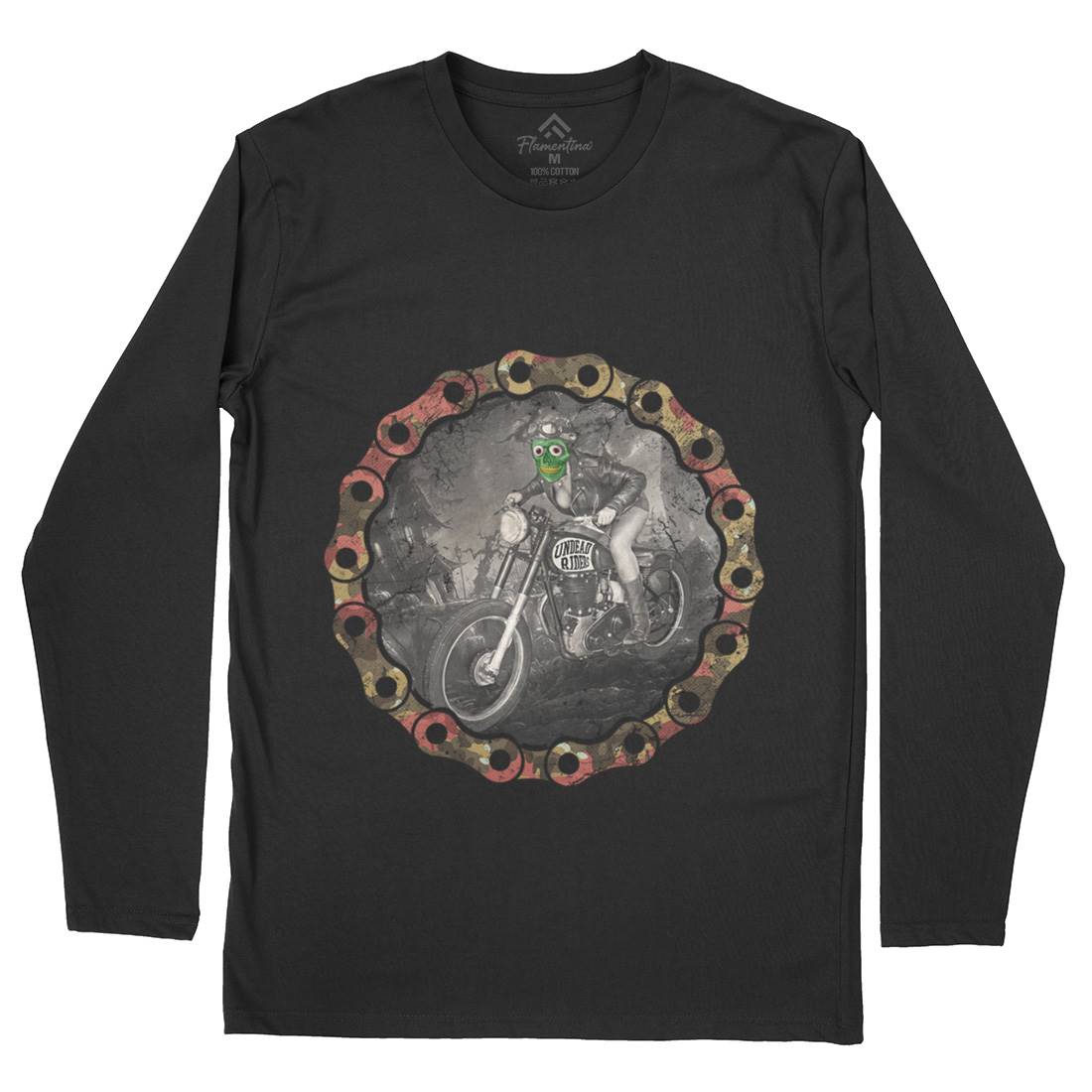 Undead Riders Mens Long Sleeve T-Shirt Motorcycles A937
