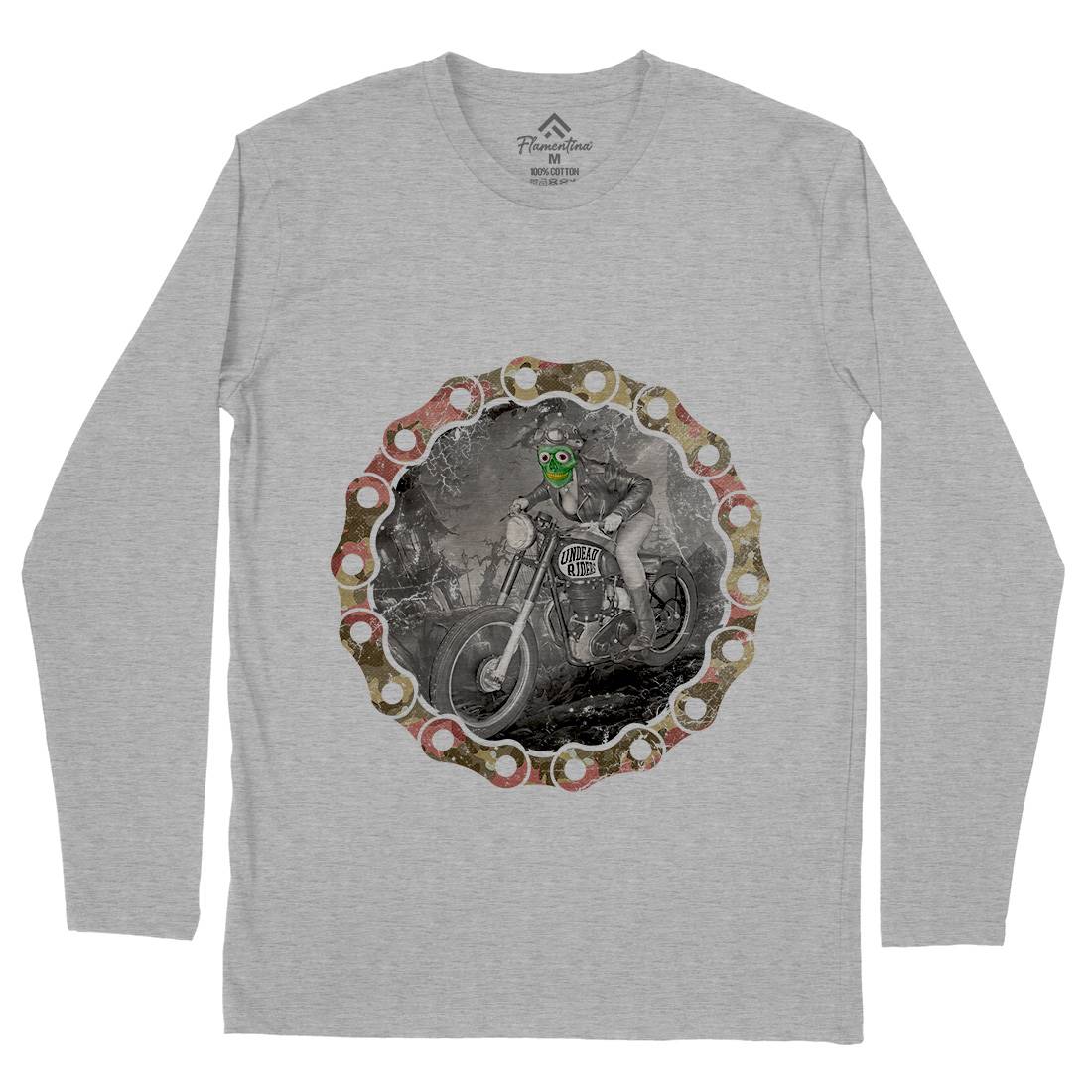 Undead Riders Mens Long Sleeve T-Shirt Motorcycles A937