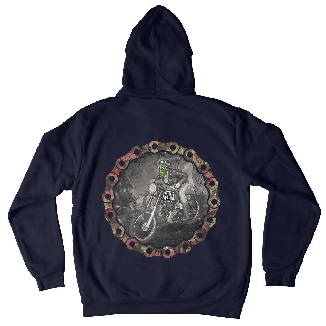Undead Riders Mens Hoodie With Pocket Motorcycles A937
