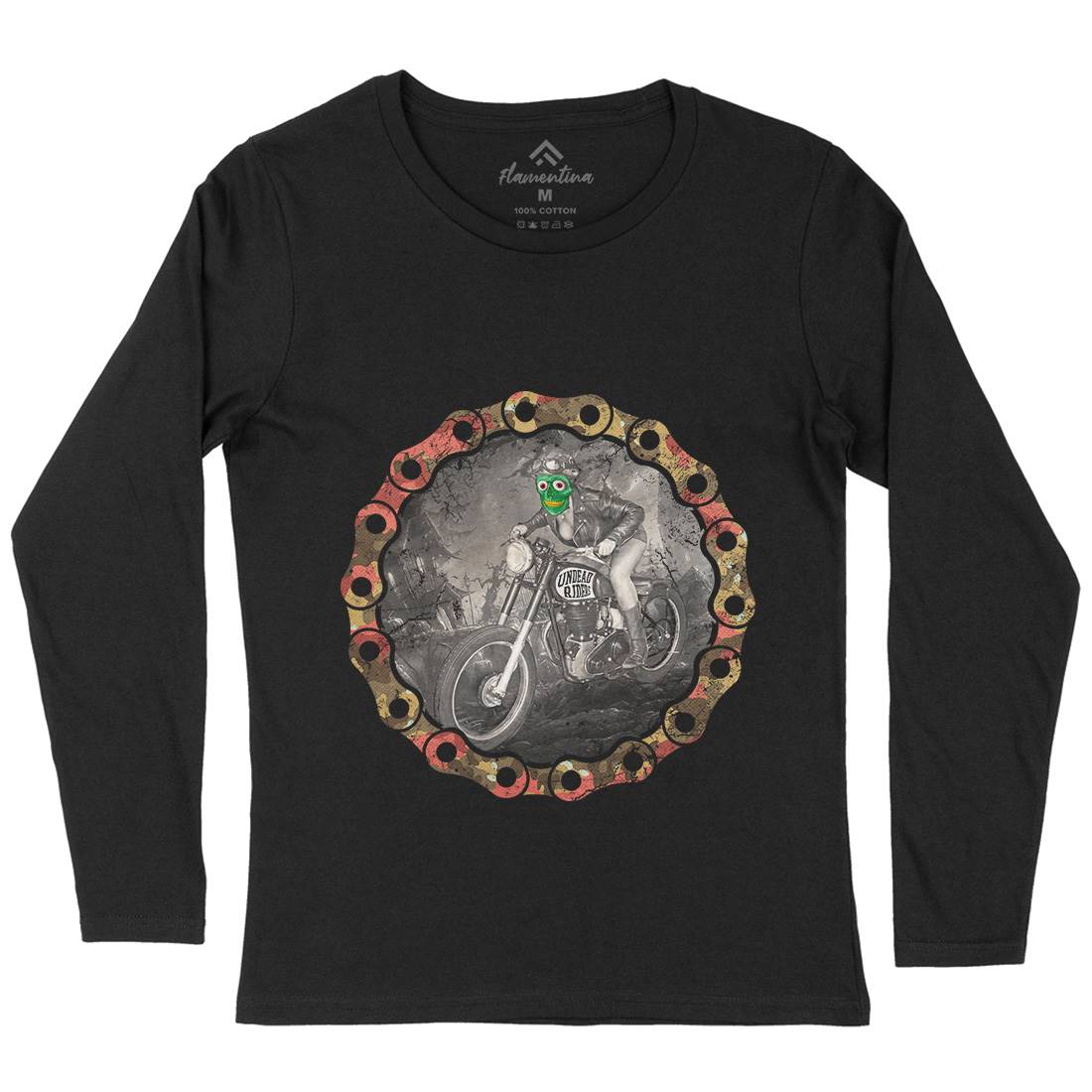 Undead Riders Womens Long Sleeve T-Shirt Motorcycles A937