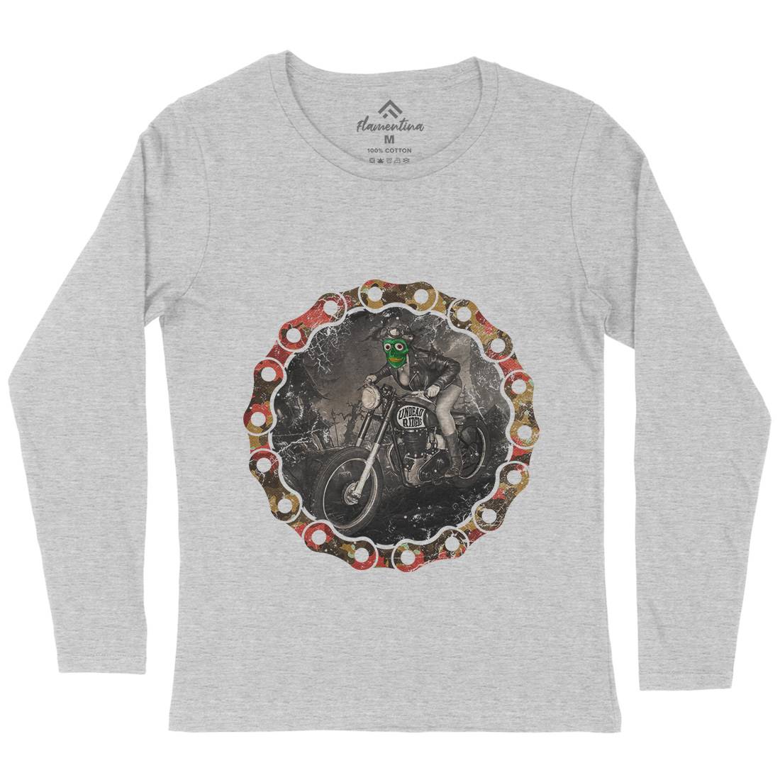 Undead Riders Womens Long Sleeve T-Shirt Motorcycles A937