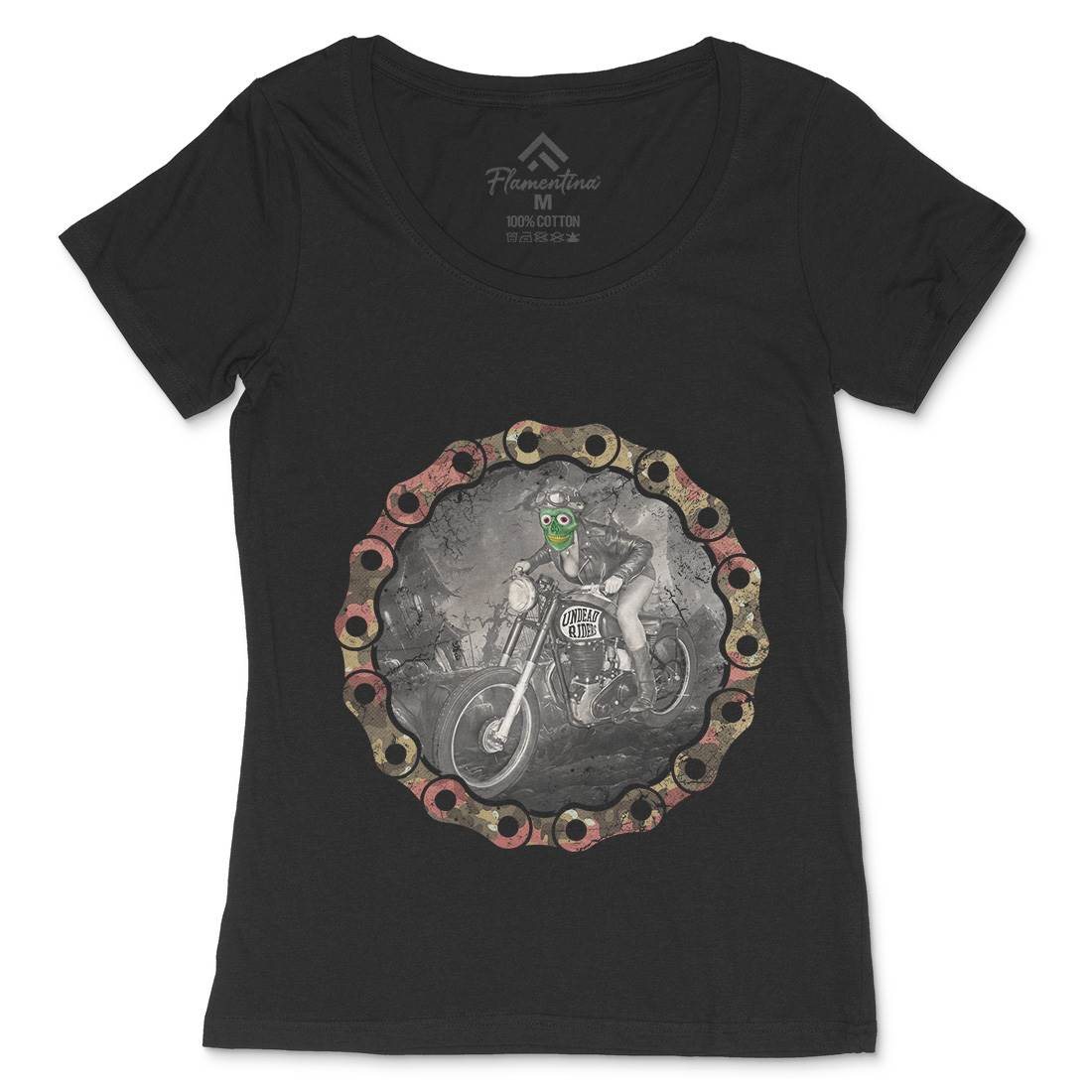 Undead Riders Womens Scoop Neck T-Shirt Motorcycles A937