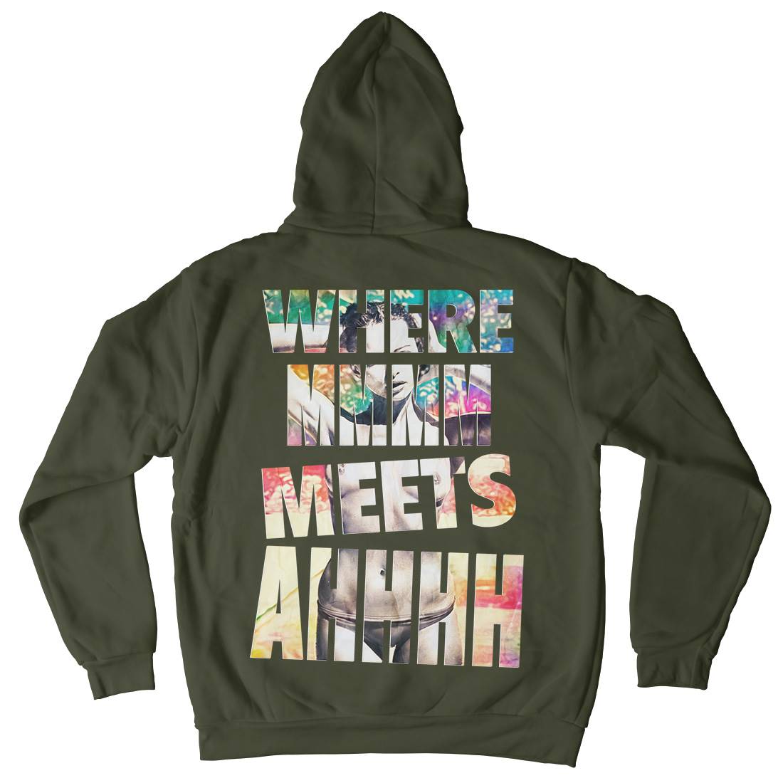 Where Mmm Meets Ahhh Kids Crew Neck Hoodie Art A940