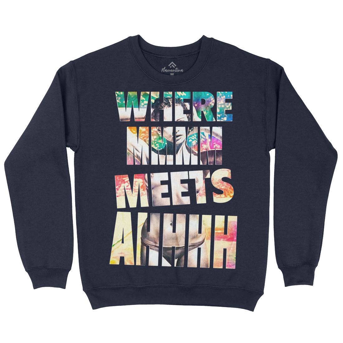 Where Mmm Meets Ahhh Kids Crew Neck Sweatshirt Art A940
