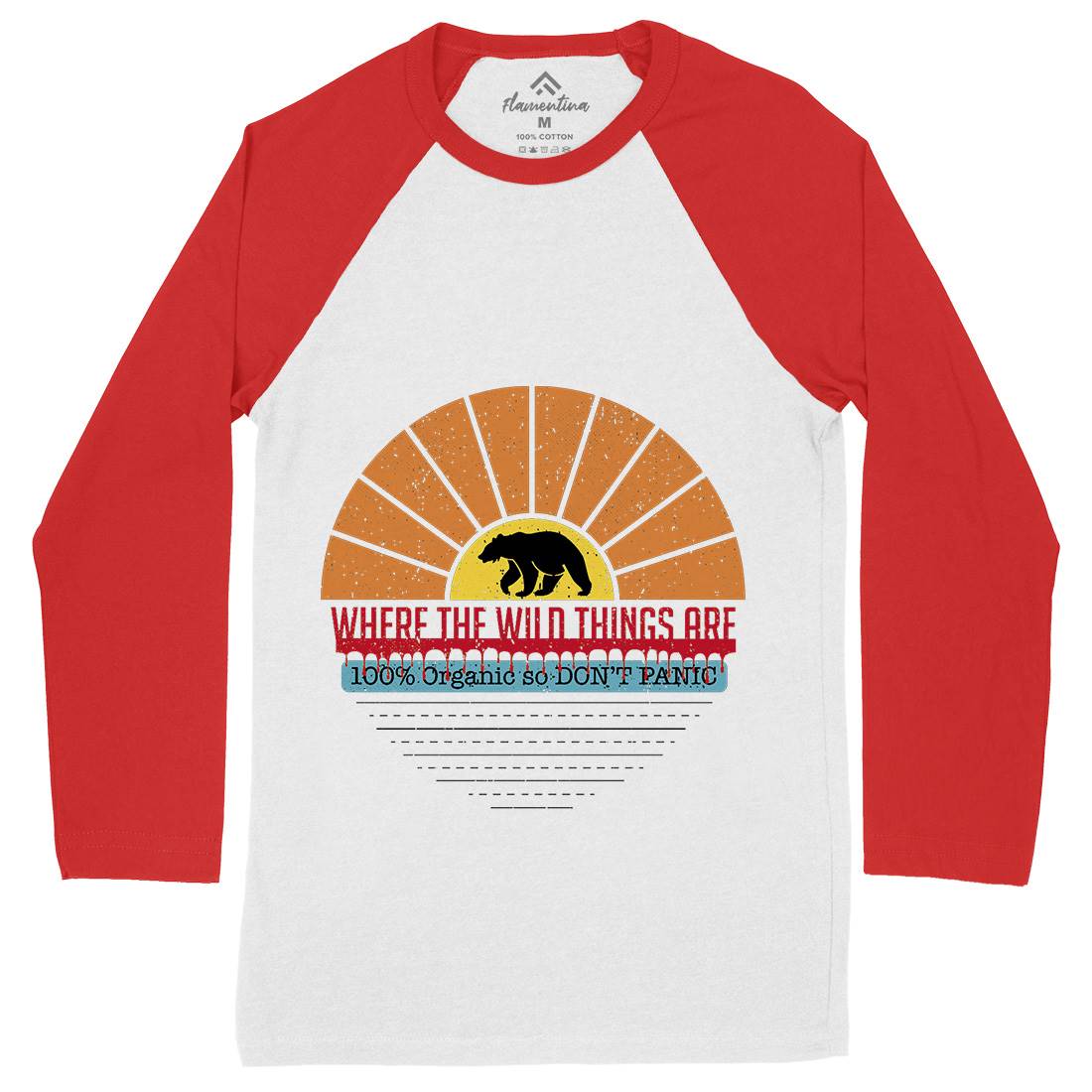 Where The Wild Things Are Mens Long Sleeve Baseball T-Shirt Nature A941