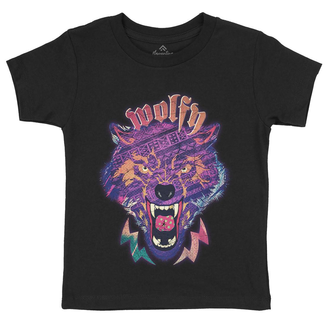 Wolfy Kids Crew Neck T-Shirt Animals A943