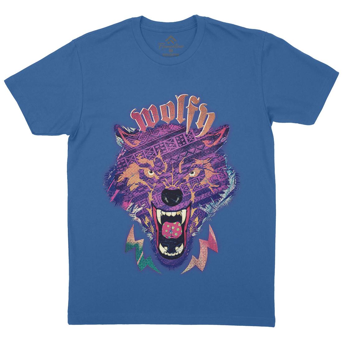 Wolfy Mens Organic Crew Neck T-Shirt Animals A943