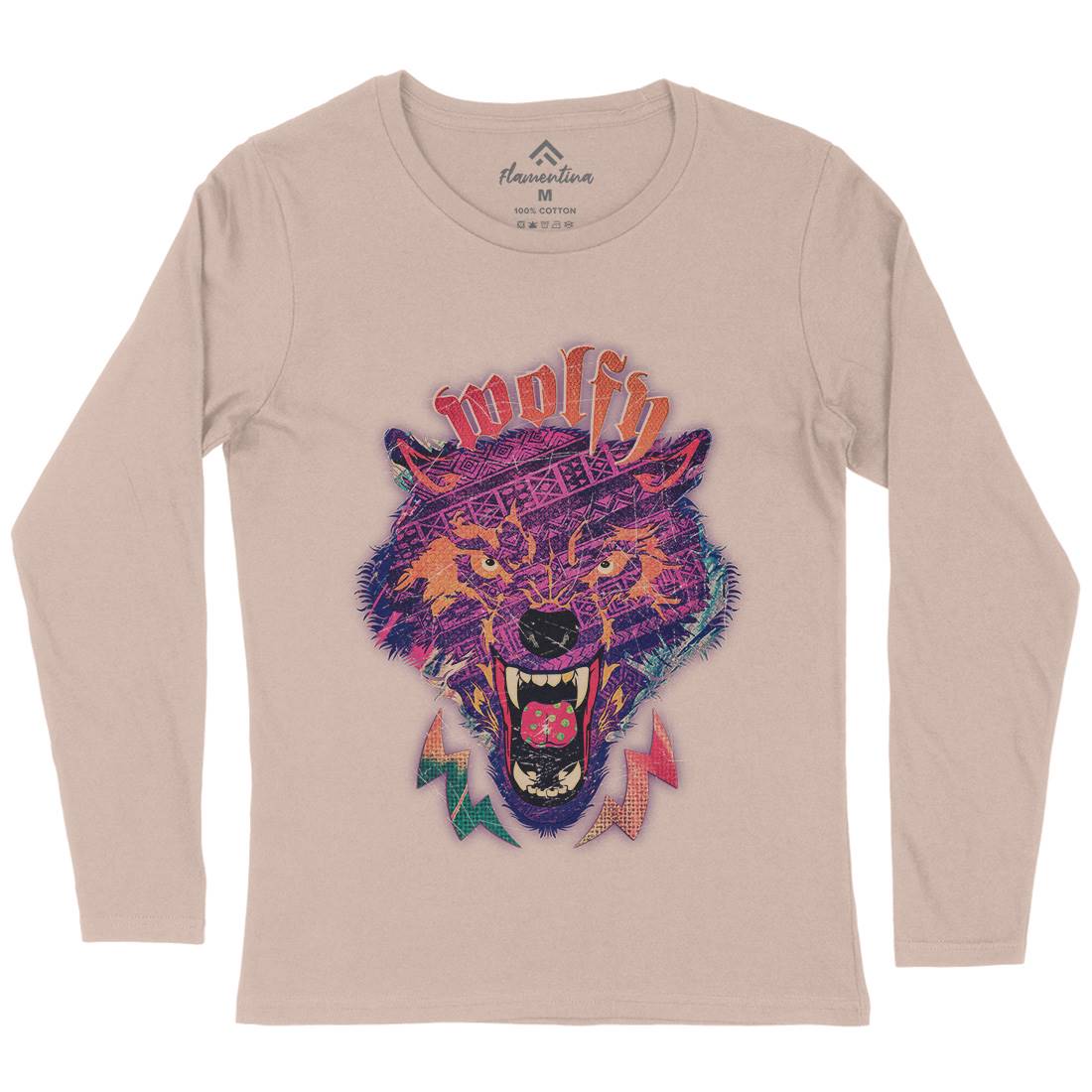 Wolfy Womens Long Sleeve T-Shirt Animals A943