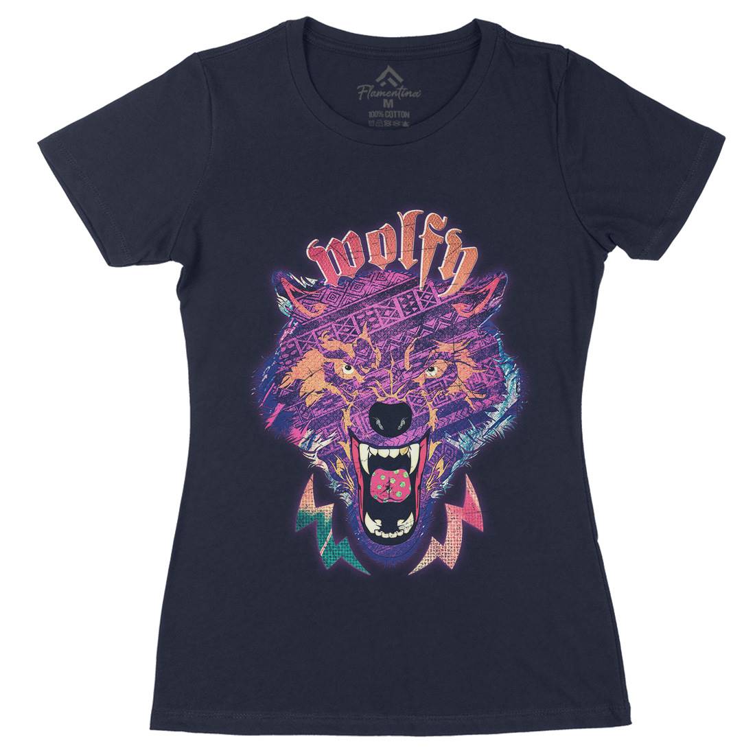 Wolfy Womens Organic Crew Neck T-Shirt Animals A943